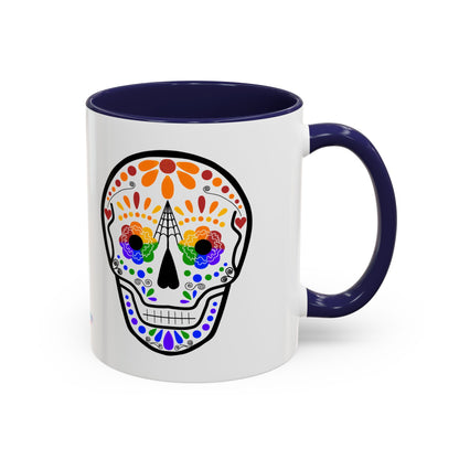 Queer Sugar Skull Accent Coffee Mug
