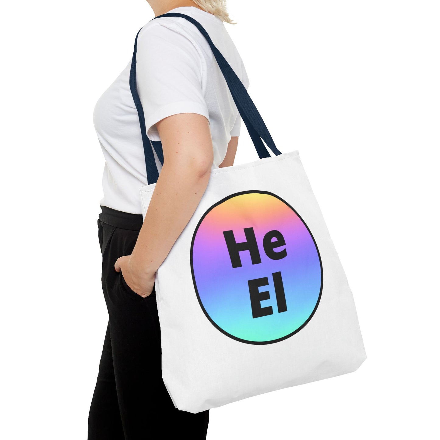 He / El Rainbow Tote Bag