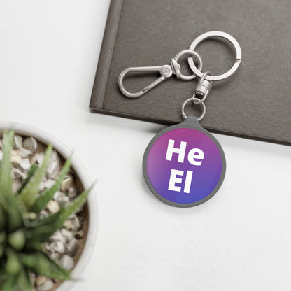 He/El Bi Keyring Tag