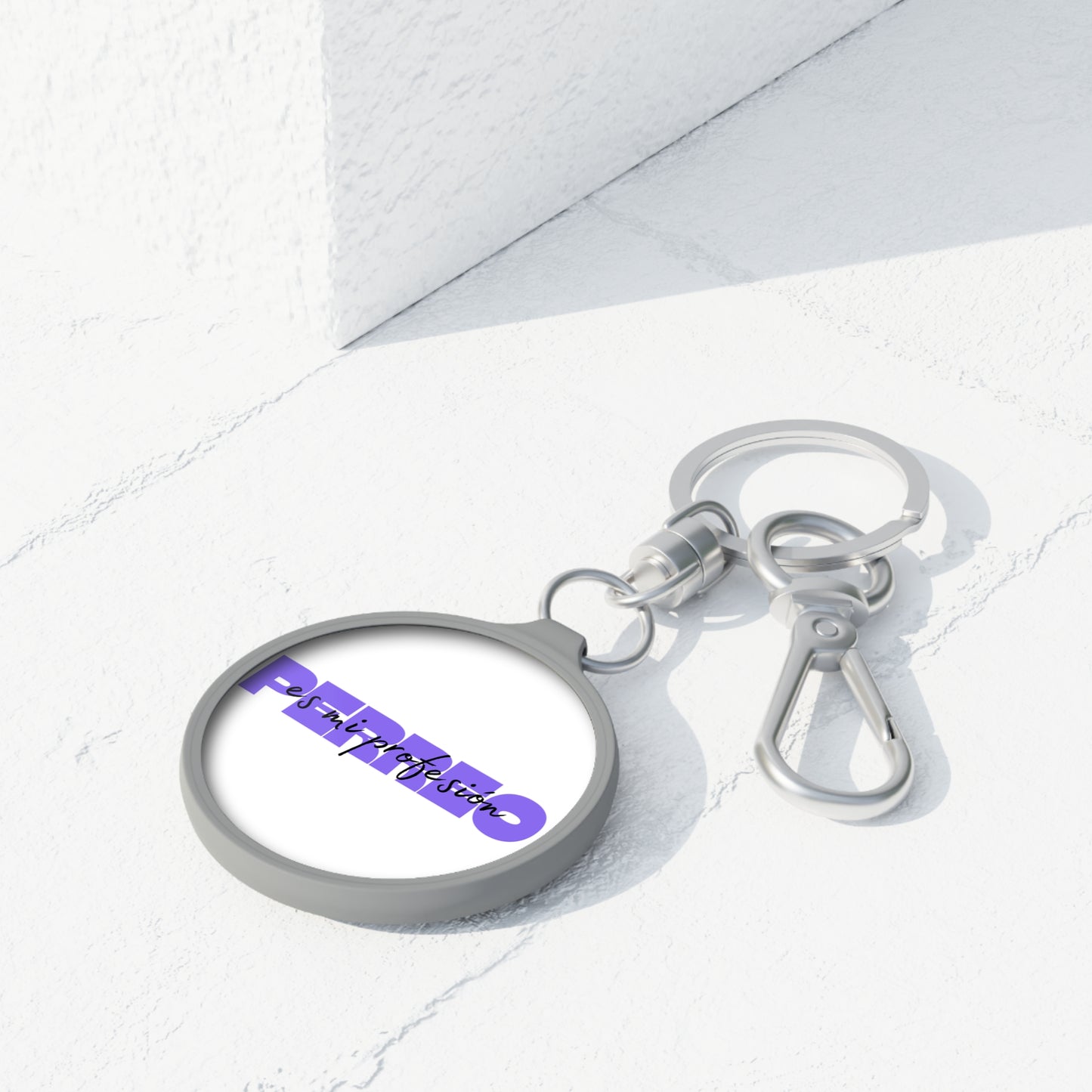 Perreo Es Mi Profesion Purple Keyring Tag