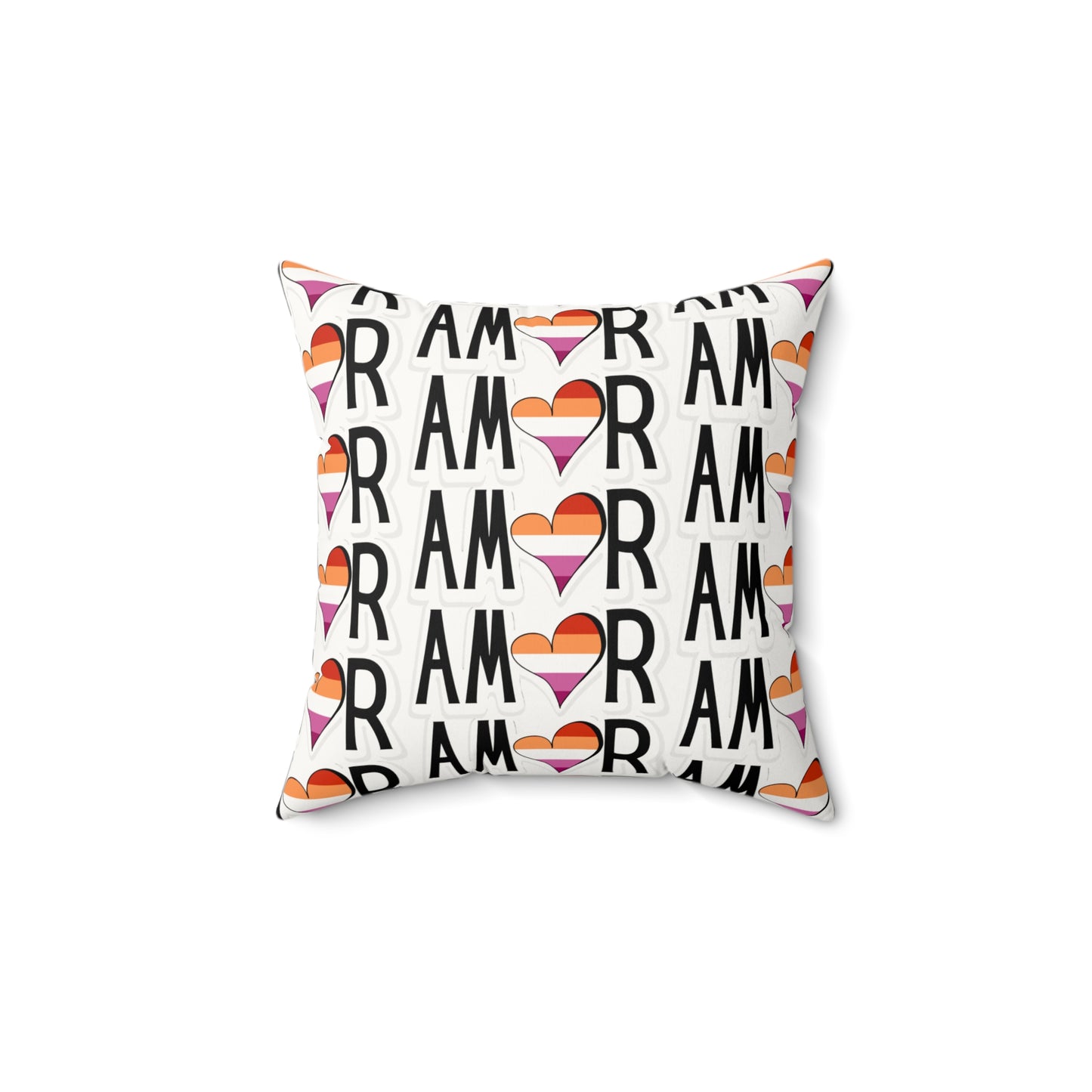 Amor Lesbian Faux Suede Square Pillow