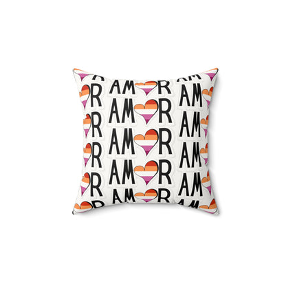 Amor Lesbian Faux Suede Square Pillow