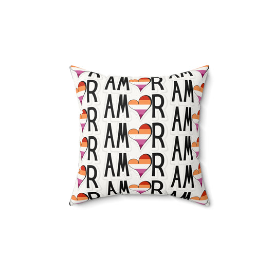 Amor Lesbian Faux Suede Square Pillow