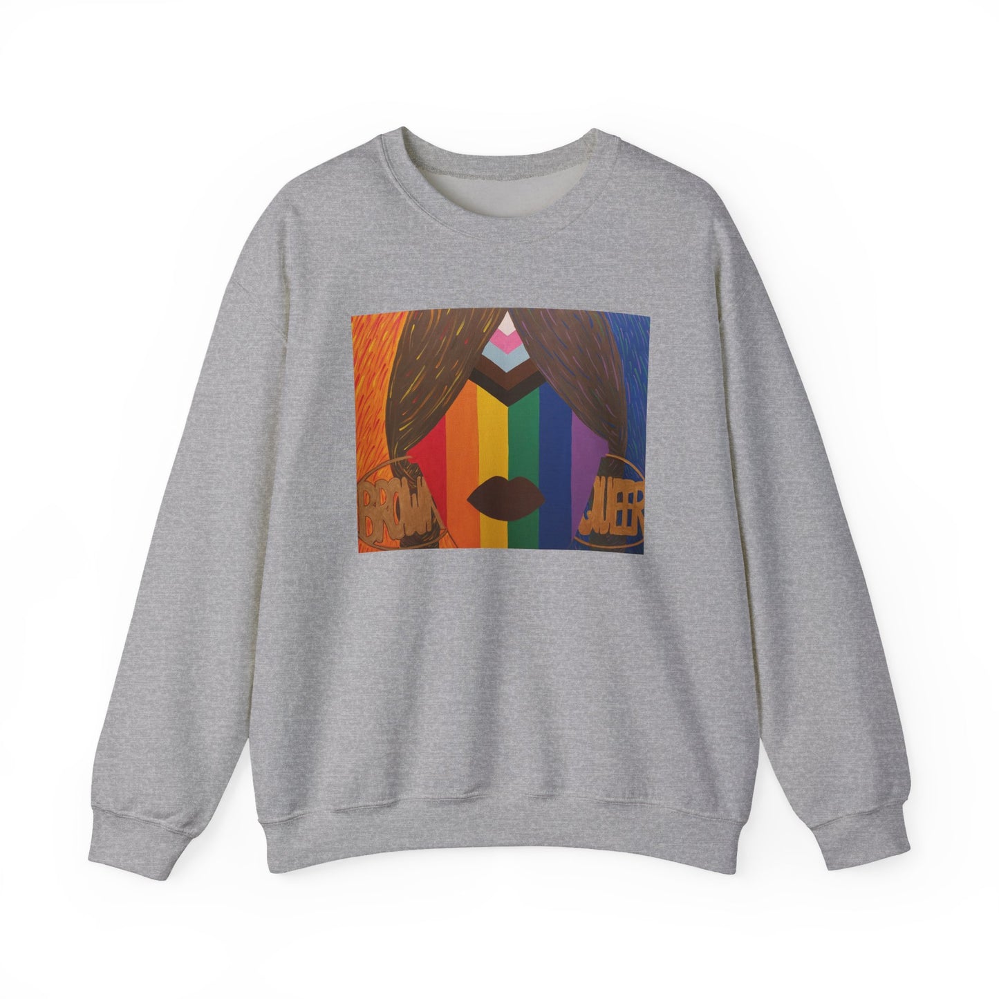Brown and Queer Crewneck Sweatshirt