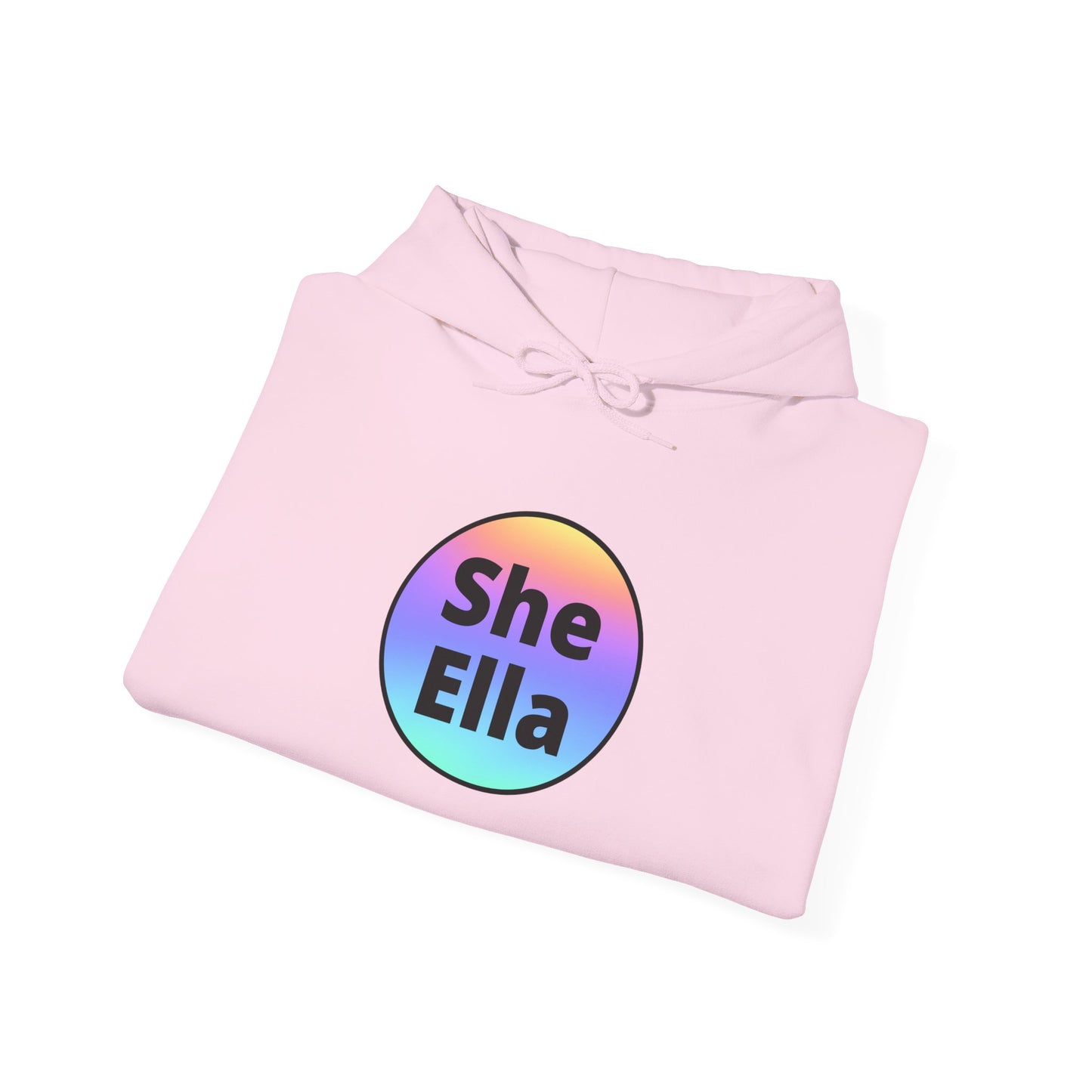 She / Ella  Rainbow Hooded Sweatshirt