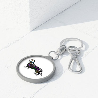 Dia de los Muertos Dachshaund Keyring Tag