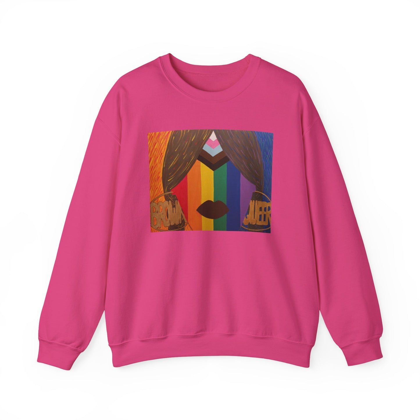 Brown and Queer Crewneck Sweatshirt