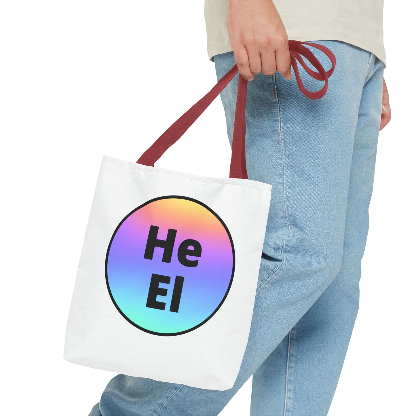 He / El Rainbow Tote Bag