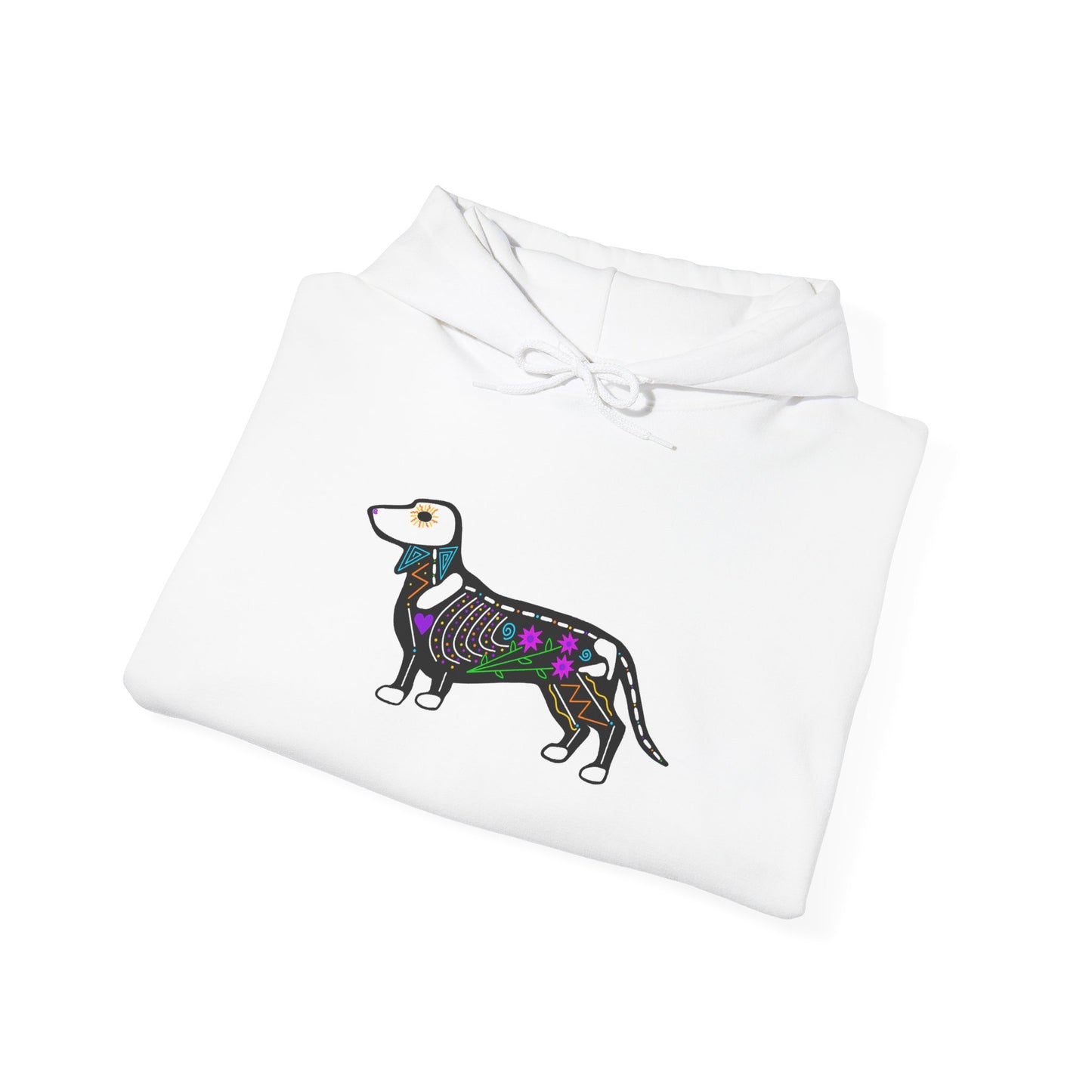 Dia de los Muertos Dachshaund Hooded Sweatshirt