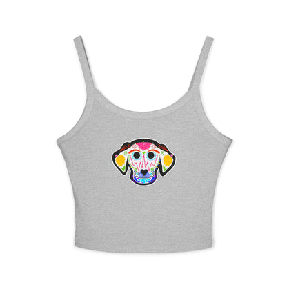 Dia de los Muertos Dog Spaghetti Strap Tank Top