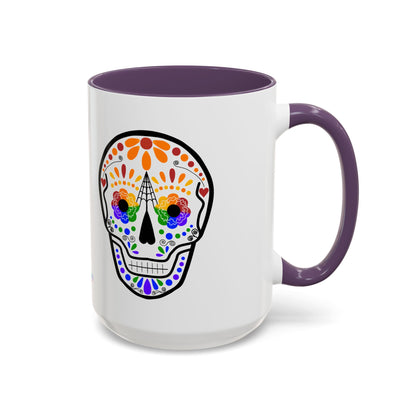 Queer Sugar Skull Accent Coffee Mug