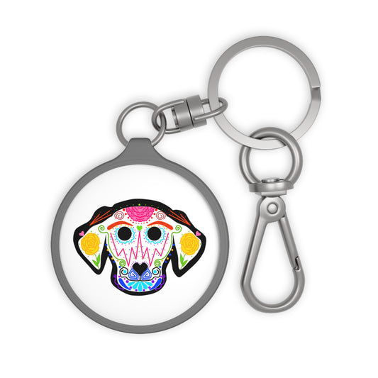 Dia de los Muertos Dog Keyring Tag