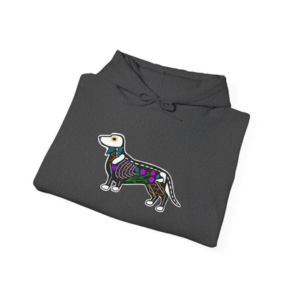 Dia de los Muertos Dachshaund Hooded Sweatshirt