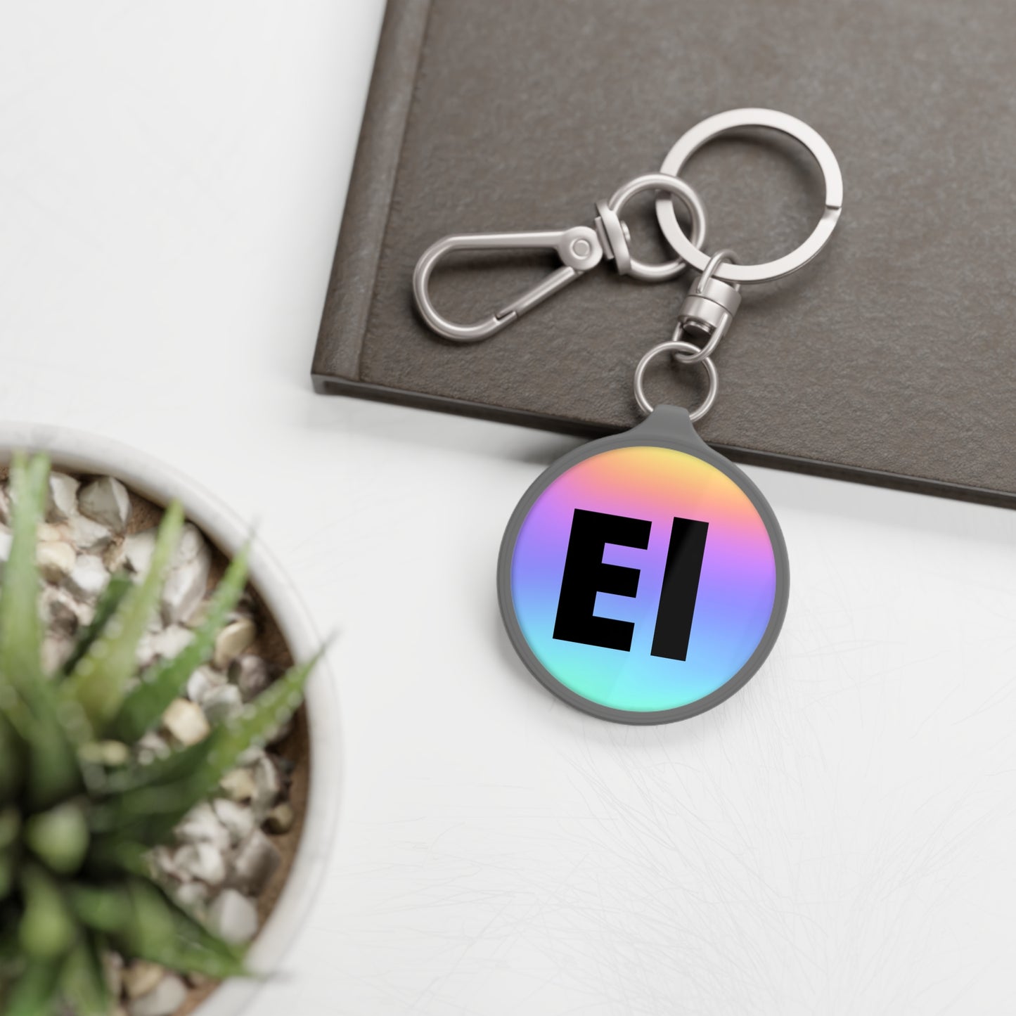El Rainbow Keyring Tag