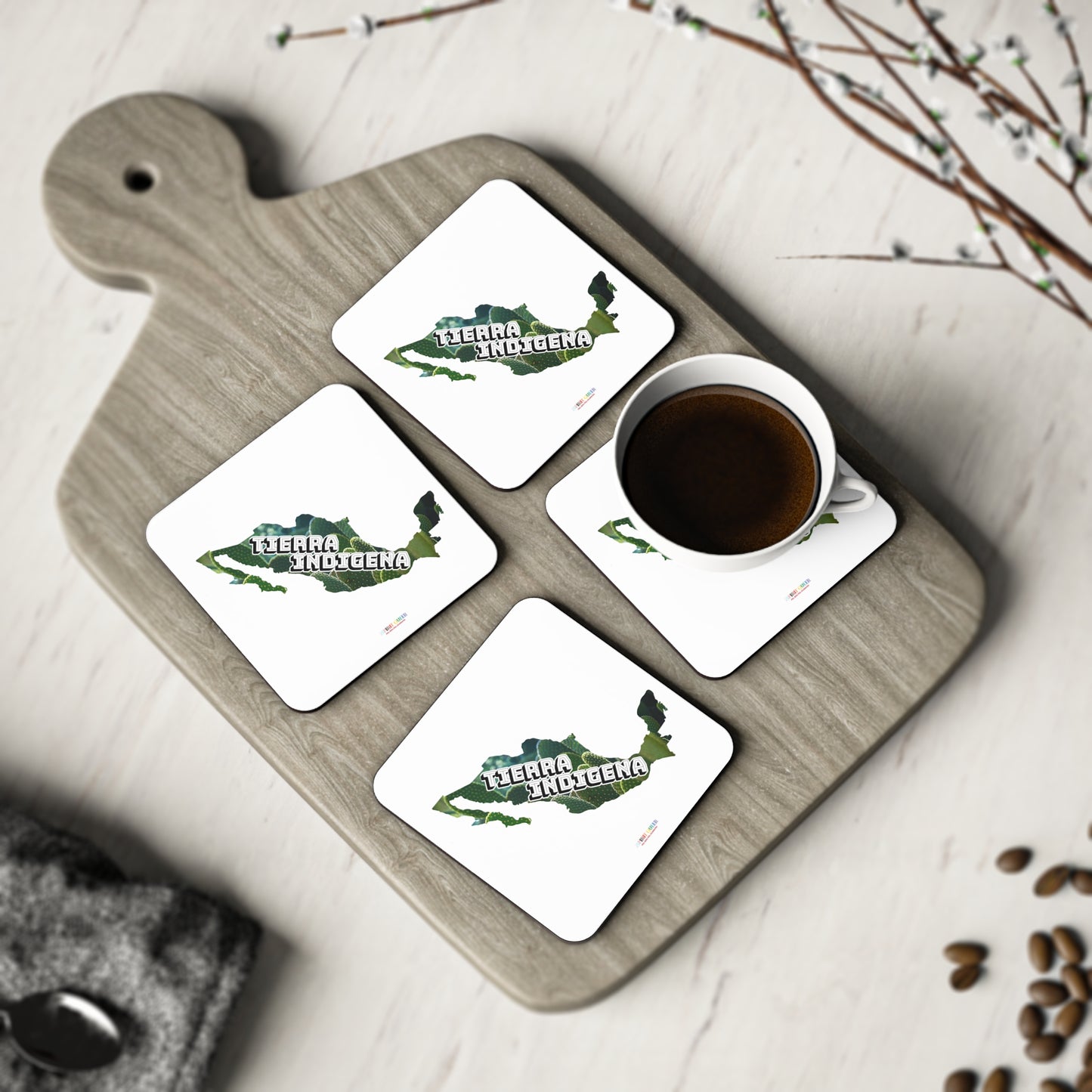 Tierra Indigena Nopales Coasters