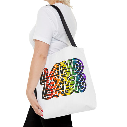 Land Back Motif Tote Bag