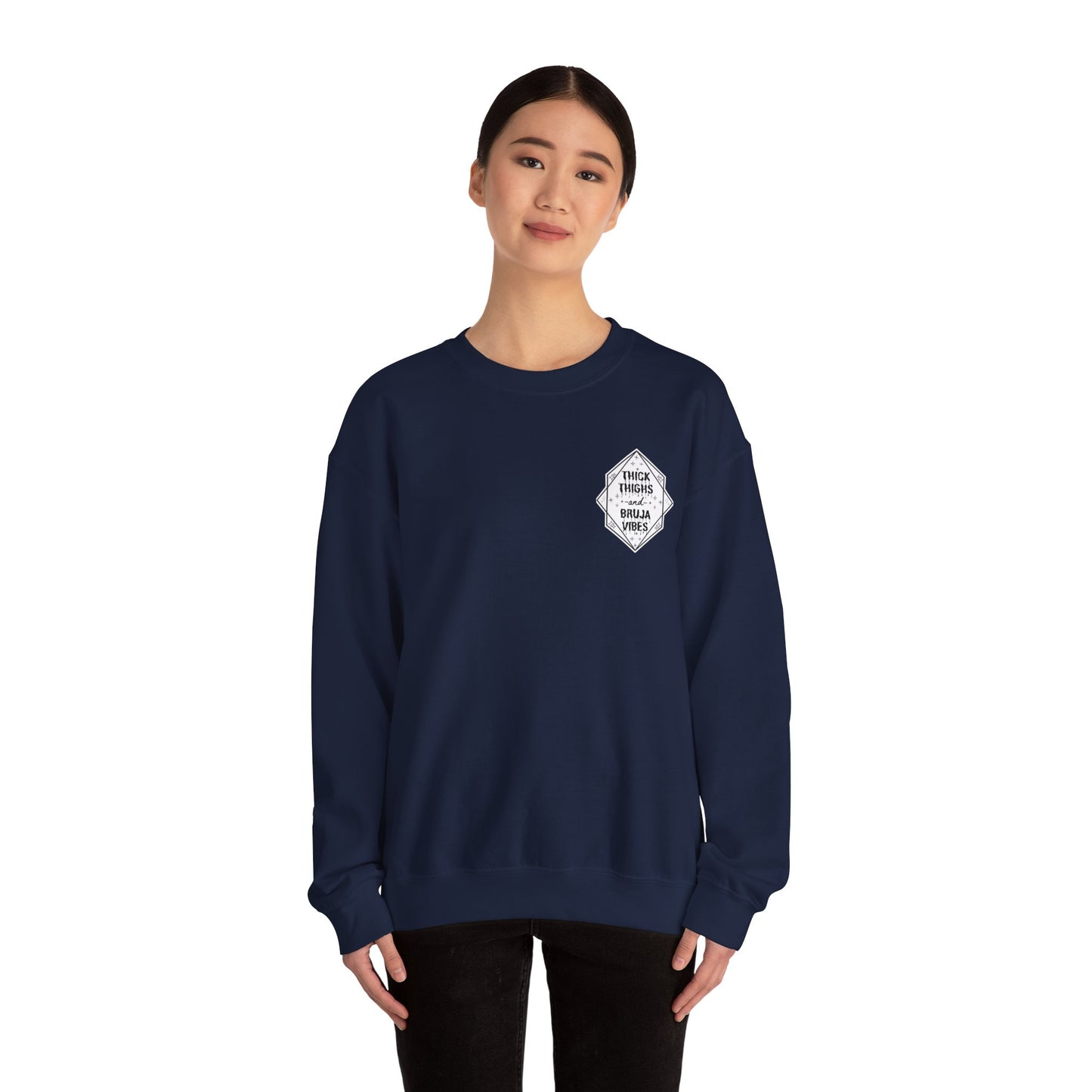 Thick Thighs Bruja Vibes Crewneck Sweatshirt