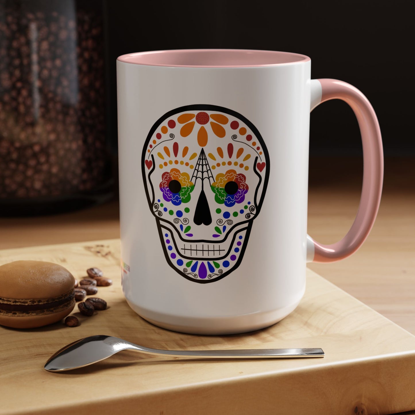 Queer Sugar Skull Accent Coffee Mug