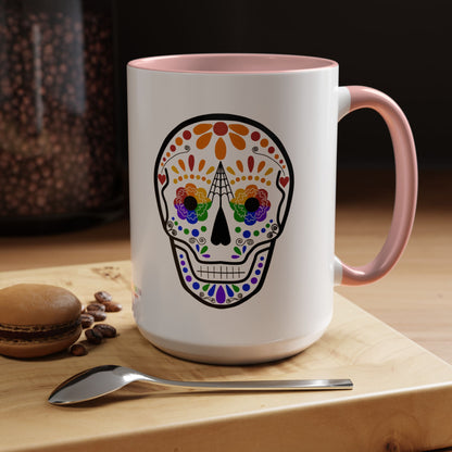 Queer Sugar Skull Accent Coffee Mug