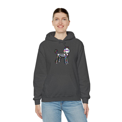 Dia de los Muertos Poodle Hooded Sweatshirt
