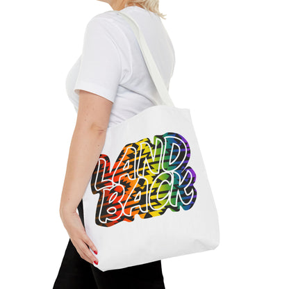 Land Back Motif Tote Bag