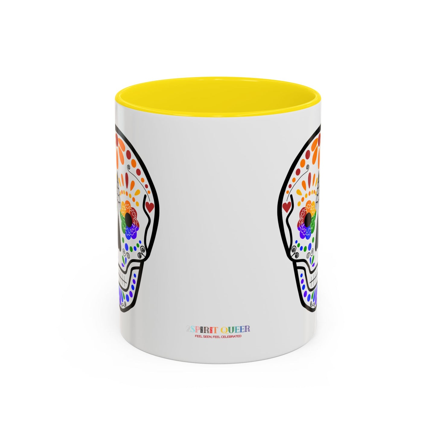 Queer Sugar Skull Accent Coffee Mug