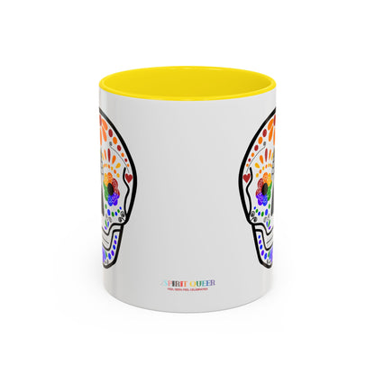 Queer Sugar Skull Accent Coffee Mug