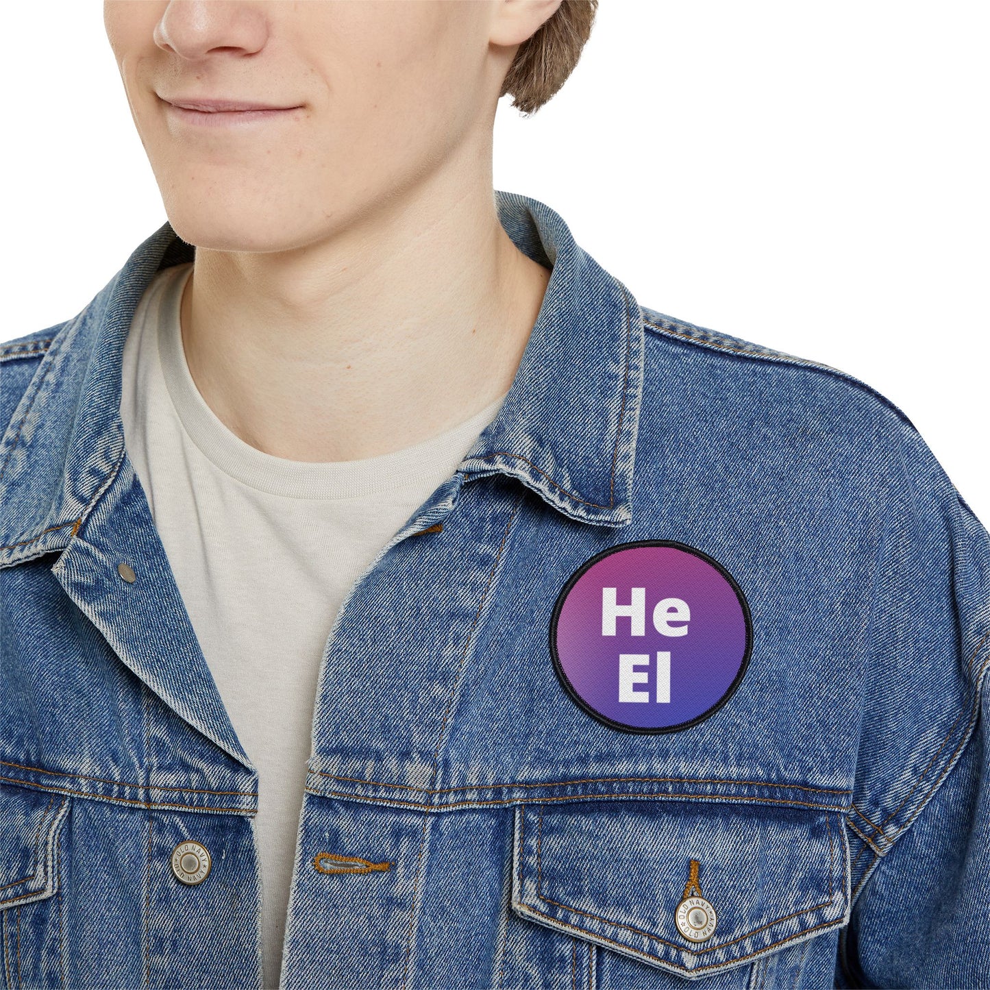 He/El Bi Iron-On Patch