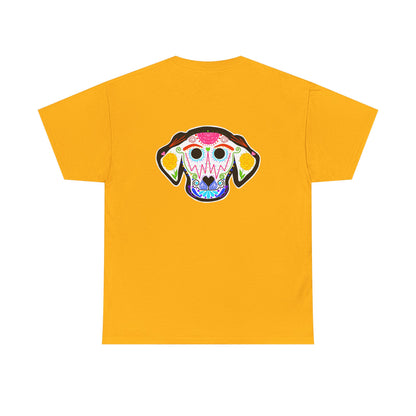 Dia de los Muertos Dog Head Unisex Heavy Cotton Tee