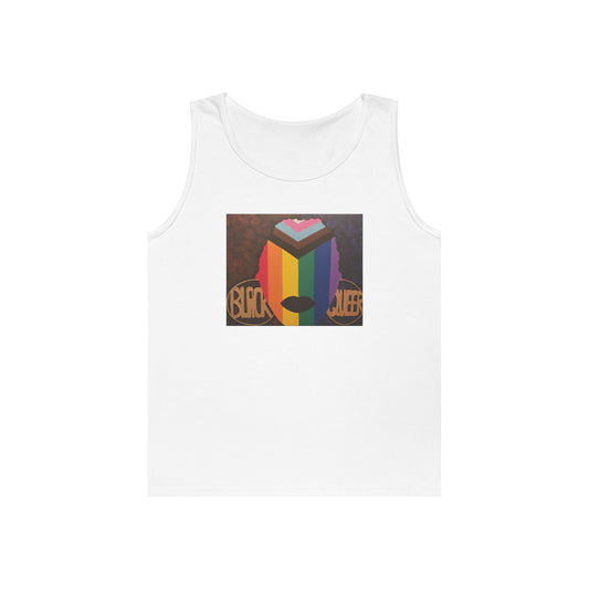Black and Queer Heavy Cotton Tank Top