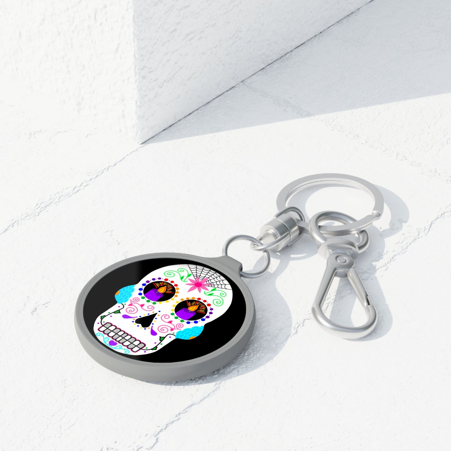 Calavera Keyring Tag