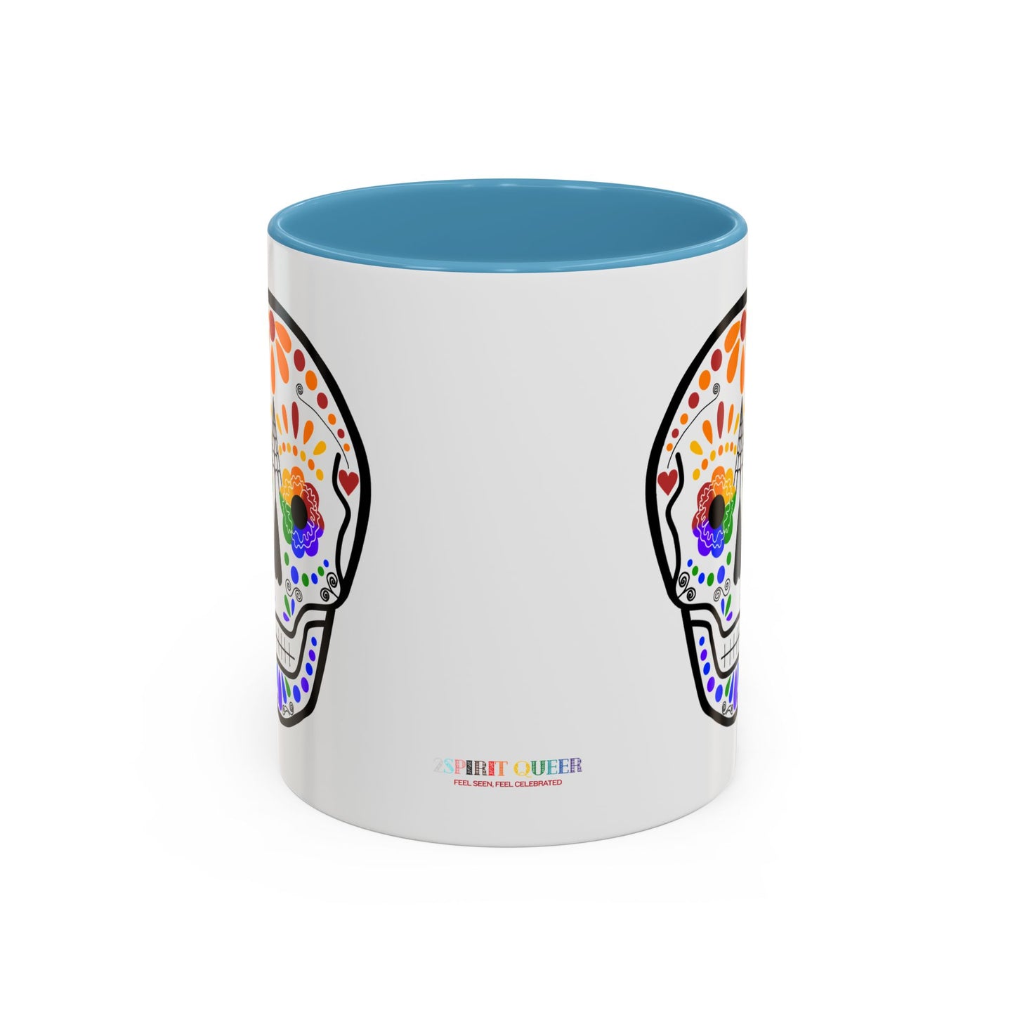 Queer Sugar Skull Accent Coffee Mug