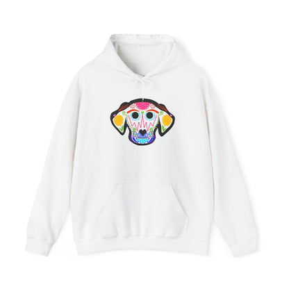 Dia de los Muertos Dog Head Hooded Sweatshirt