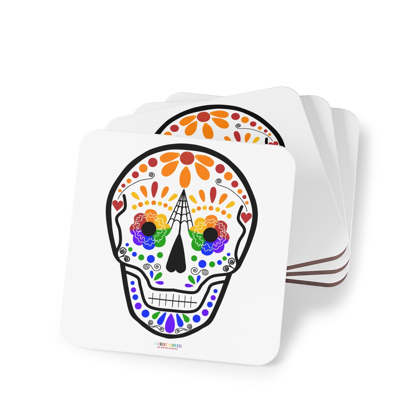 Queer Sugar Skull Coasters