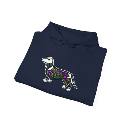 Dia de los Muertos Dachshaund Hooded Sweatshirt