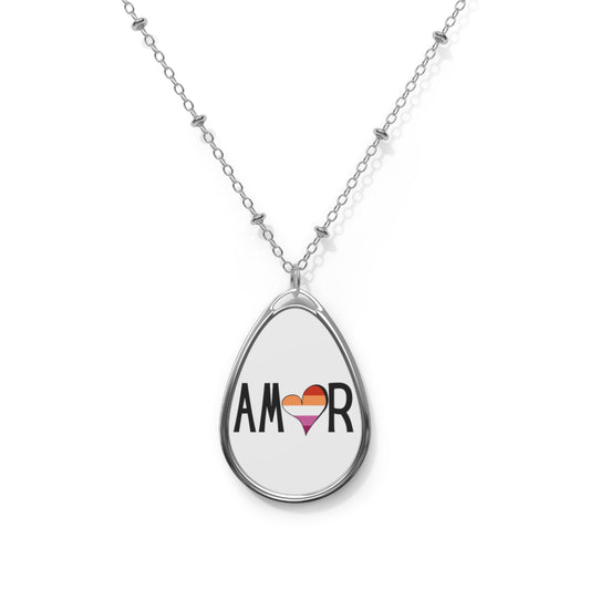 Amor Lesbian Oval Necklace