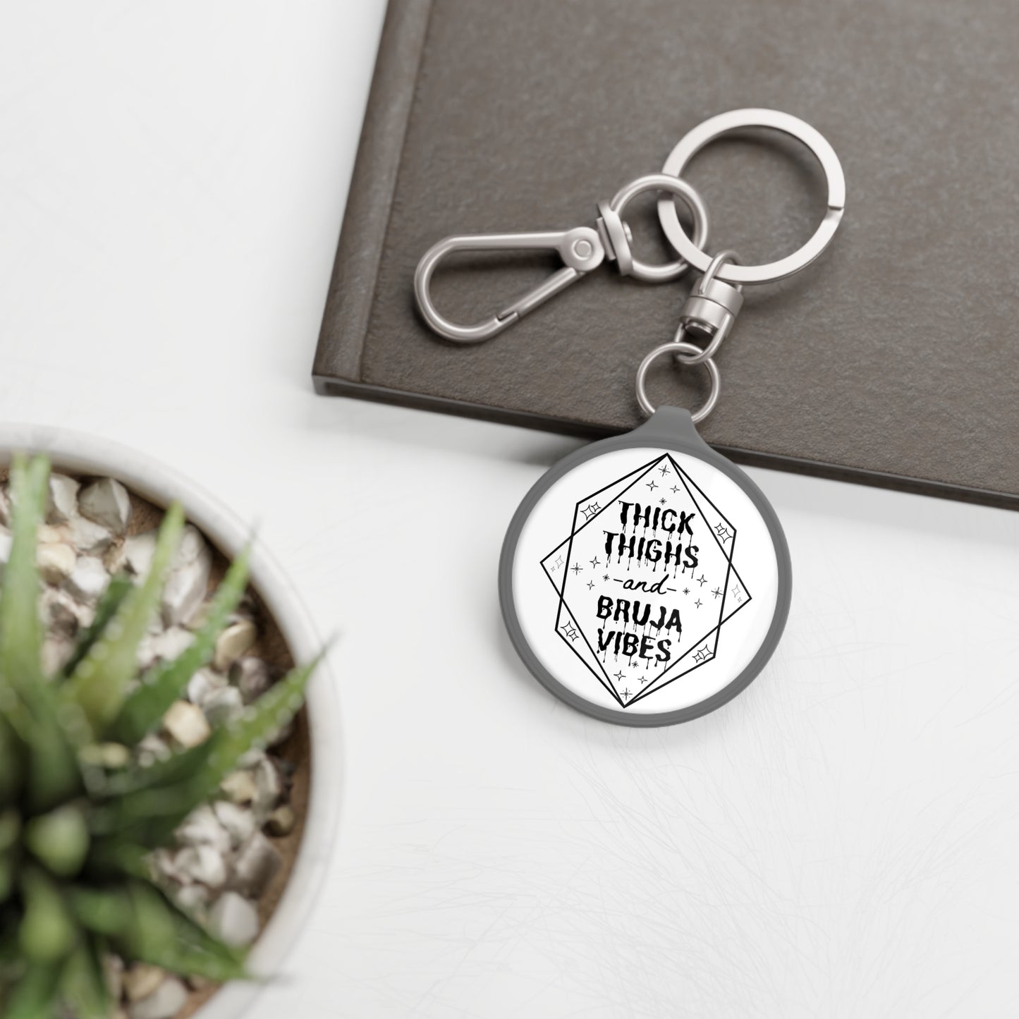 Thick Thighs Bruja Vibes Keyring Tag