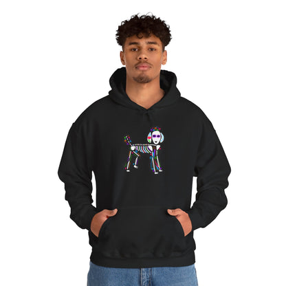 Dia de los Muertos Poodle Hooded Sweatshirt