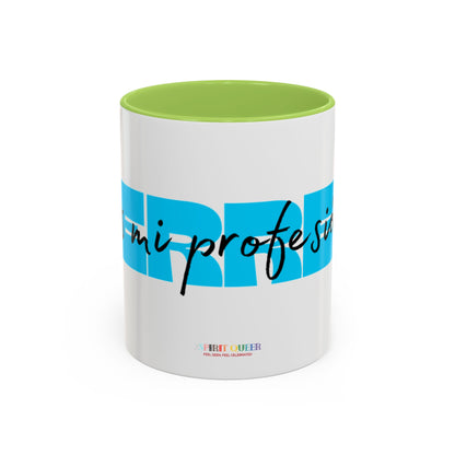 Perreo Es Mi Profesion Blue Accent Coffee Mug