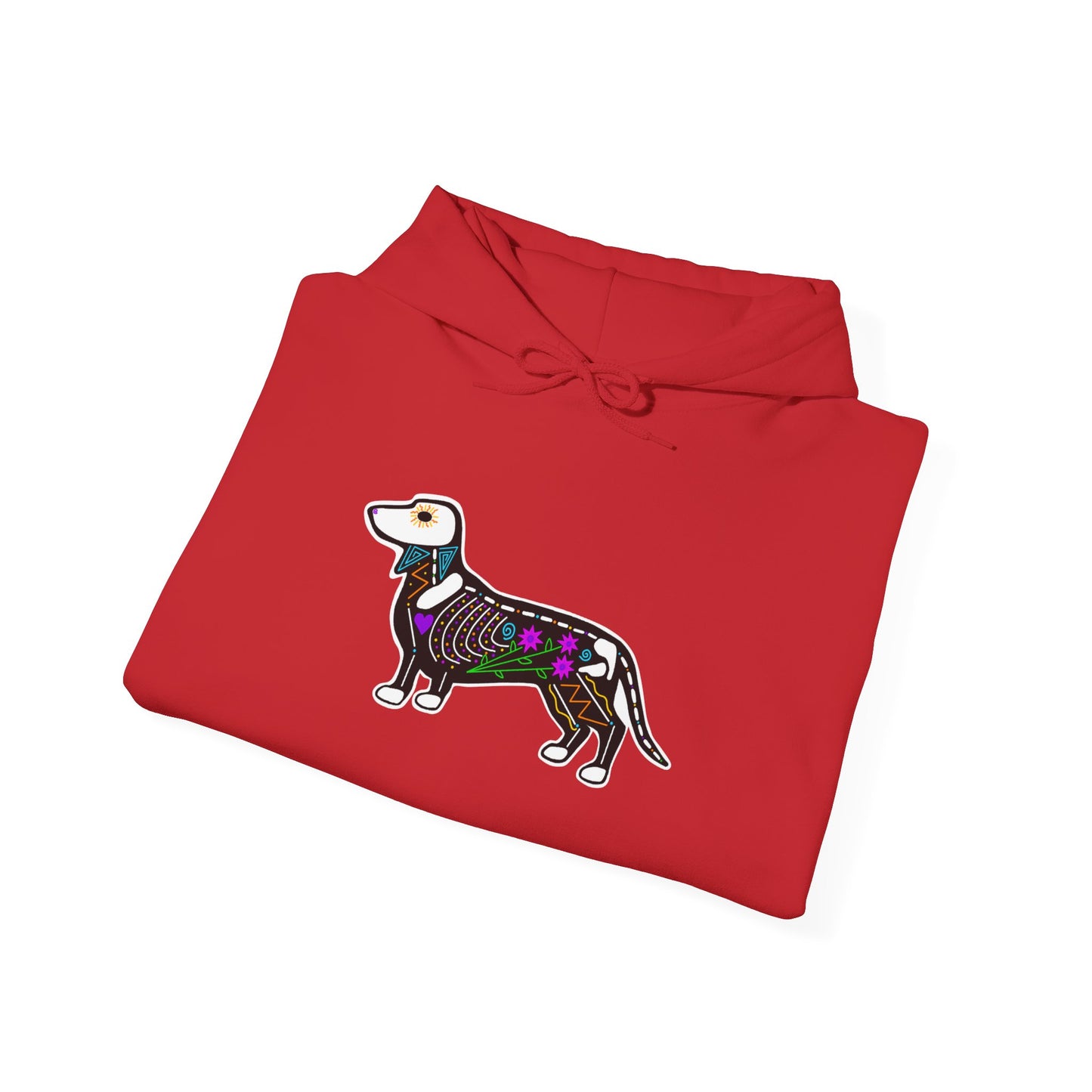 Dia de los Muertos Dachshaund Hooded Sweatshirt