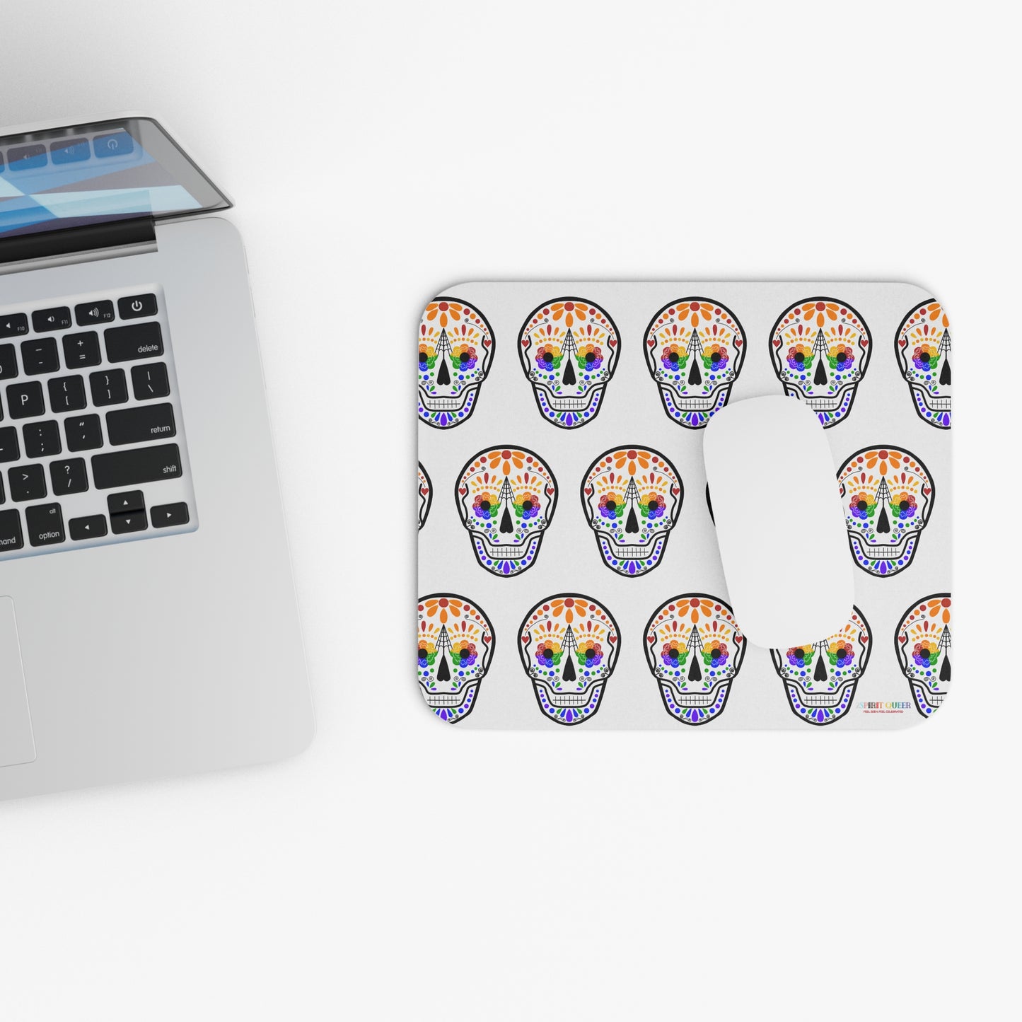 Queer Sugar Skull Mouse Pad (Rectangle)