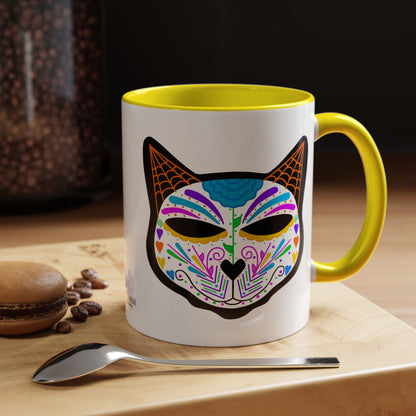 Dia de los Muertos Cat Coffee Mug