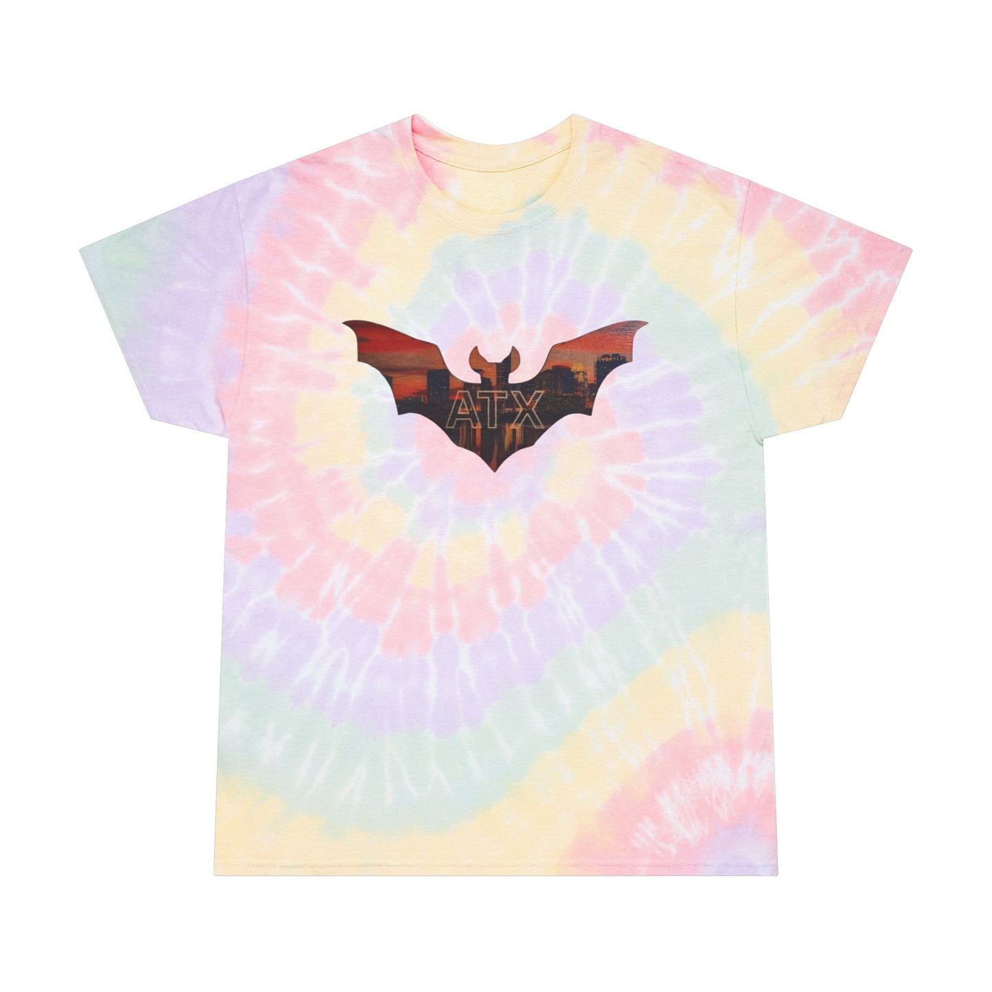 ATX Skyline Bat Tie-Dye Tee