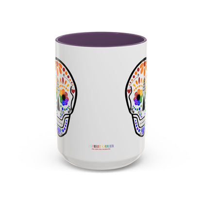 Queer Sugar Skull Accent Coffee Mug