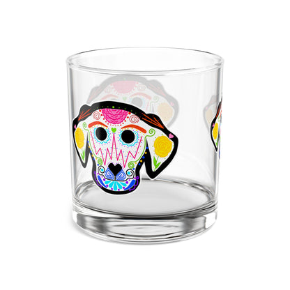 Dia de los Muertos Dog Glass