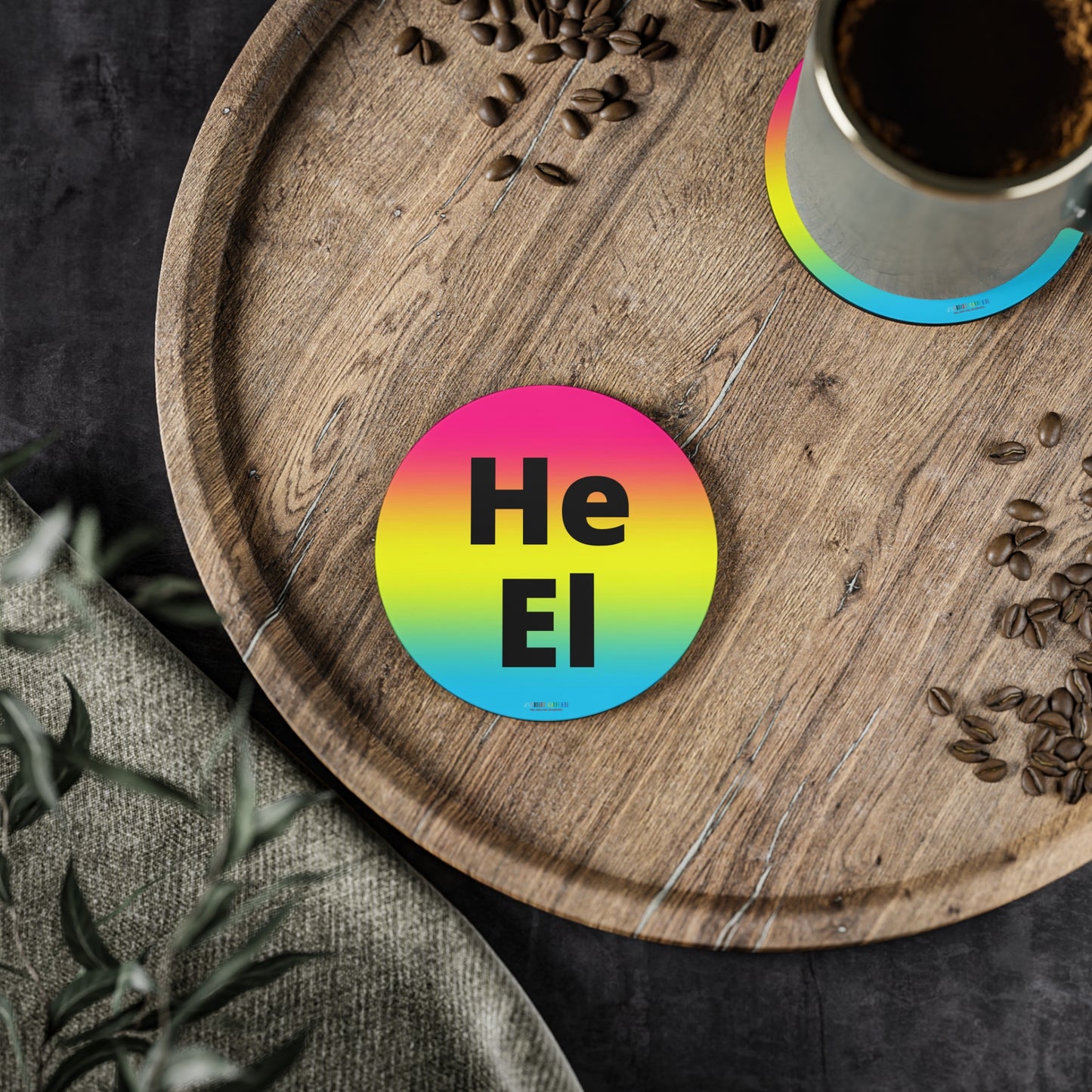 He / El Pan Coasters