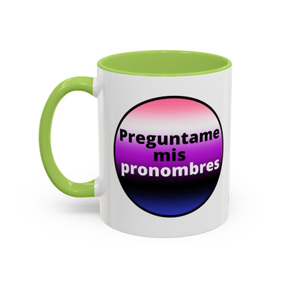 Preguntame mis Pronombres GenderFluid  Coffee Mug