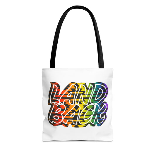 Land Back Motif Tote Bag