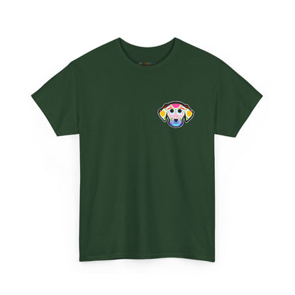 Dia de los Muertos Dog Head Unisex Heavy Cotton Tee