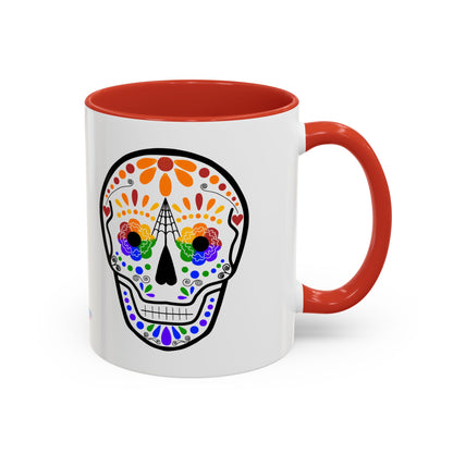 Queer Sugar Skull Accent Coffee Mug